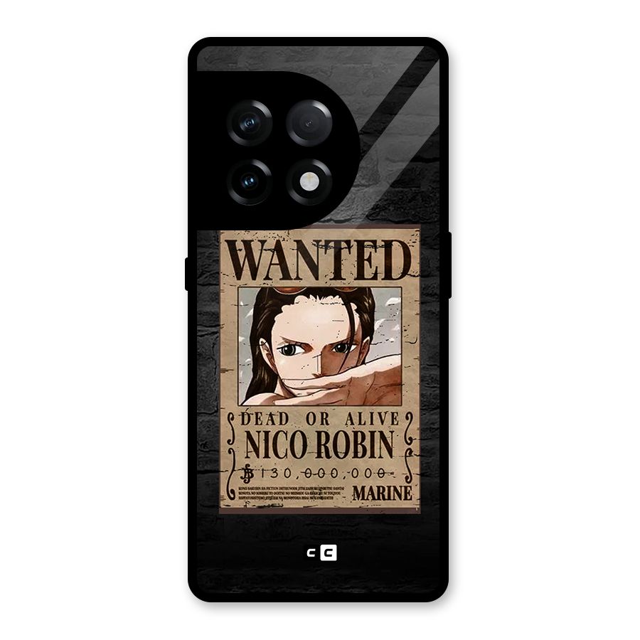 Nico Robin Wanted Glass Back Case for OnePlus 11R
