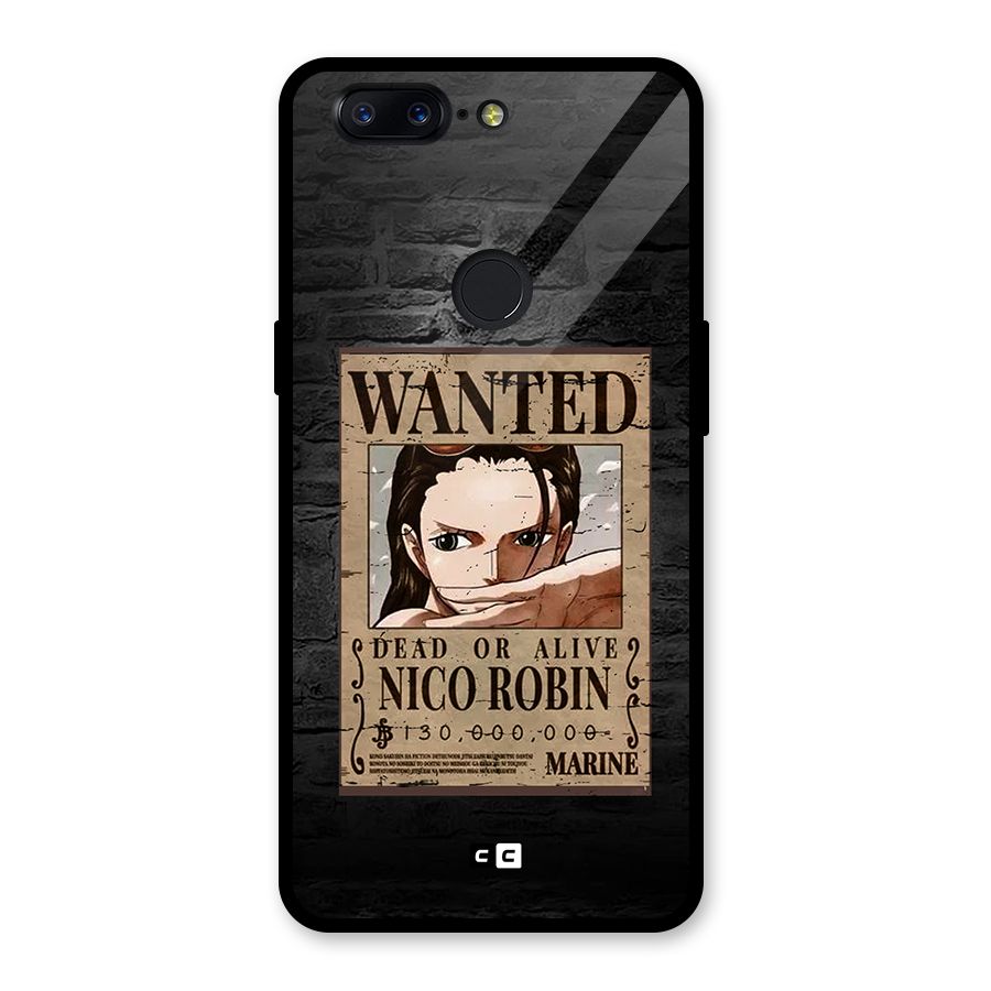 Nico Robin Wanted Glass Back Case for OnePlus 5T