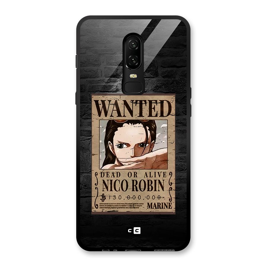 Nico Robin Wanted Glass Back Case for OnePlus 6