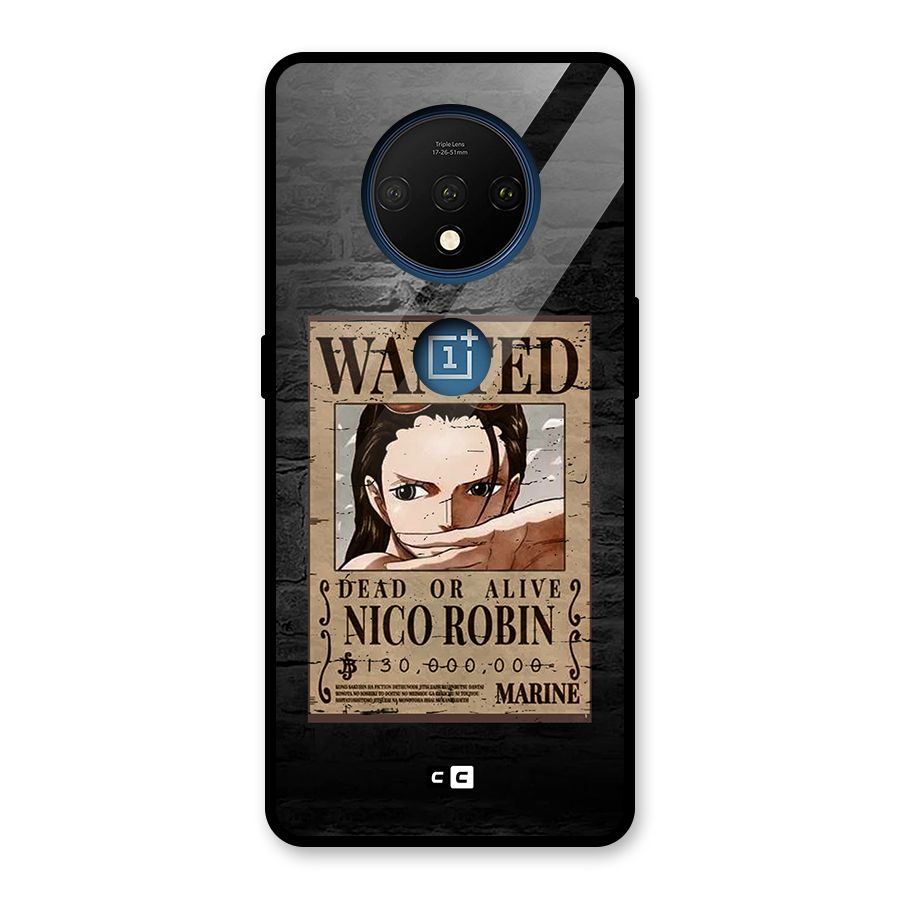 Nico Robin Wanted Glass Back Case for OnePlus 7T