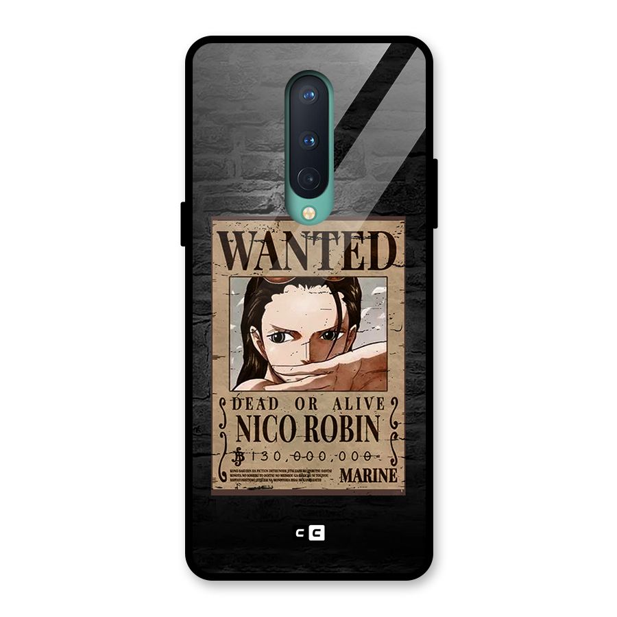 Nico Robin Wanted Glass Back Case for OnePlus 8