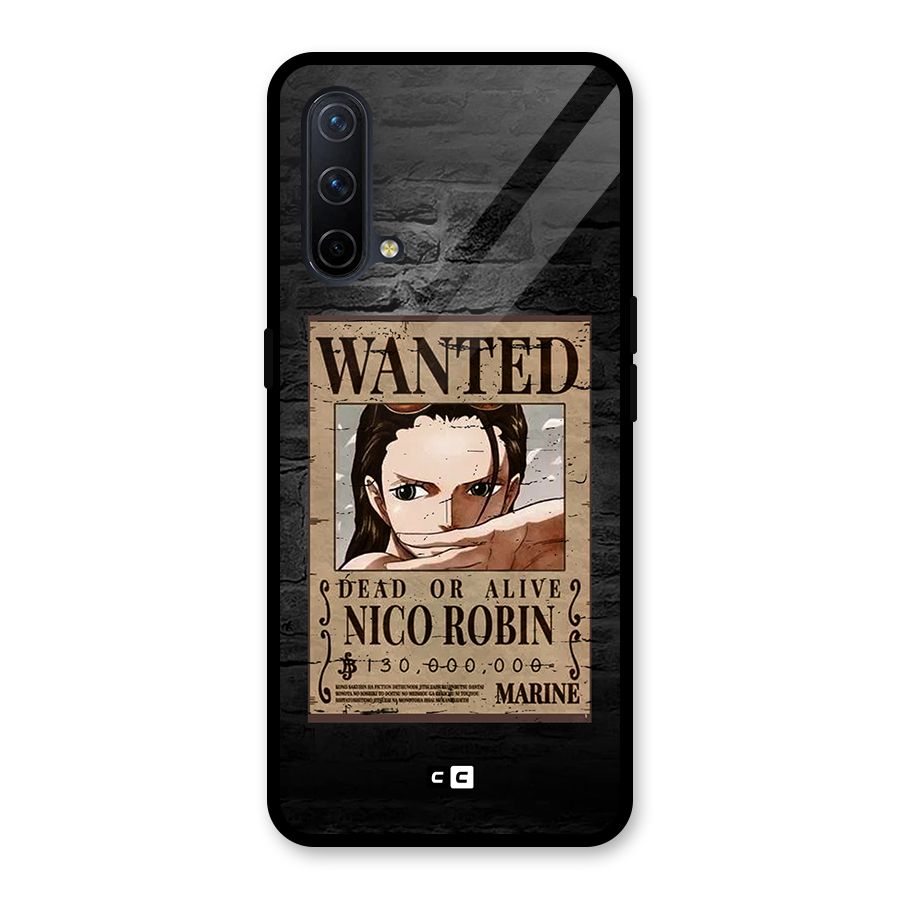 Nico Robin Wanted Glass Back Case for OnePlus Nord CE 5G