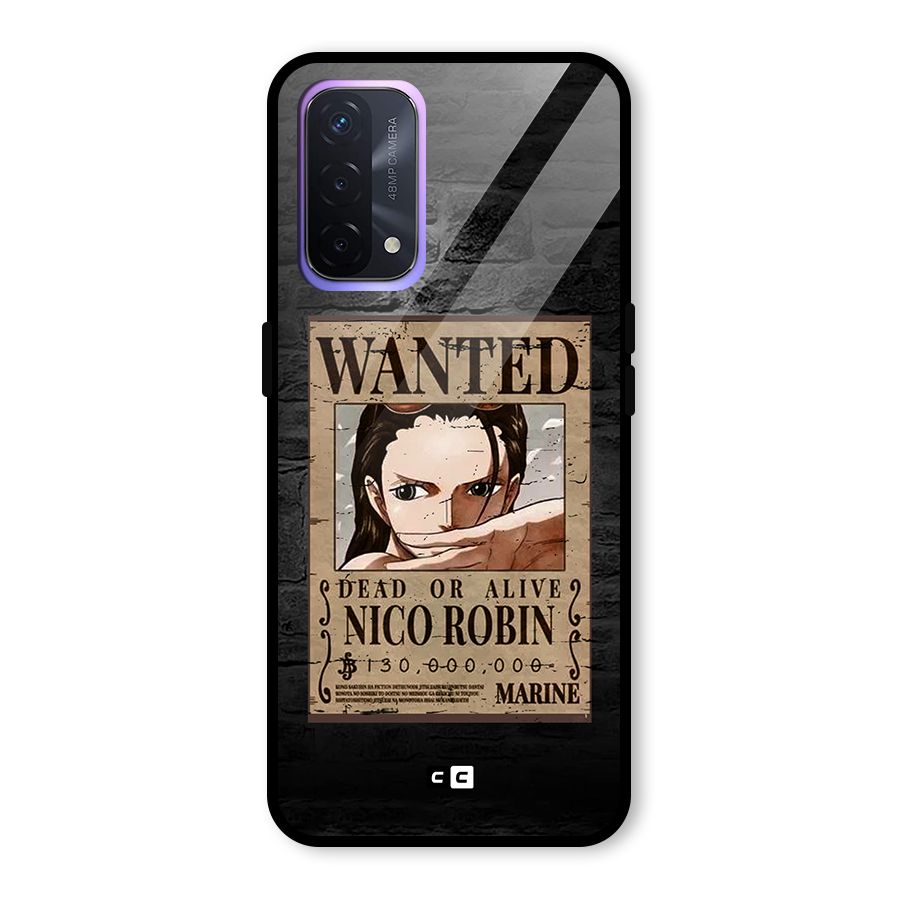 Nico Robin Wanted Glass Back Case for Oppo A74 5G