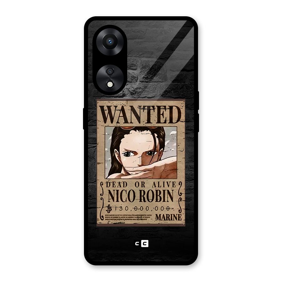 Nico Robin Wanted Glass Back Case for Oppo A78