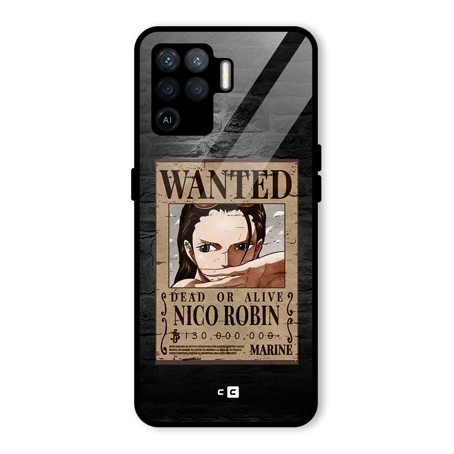 Nico Robin Wanted Glass Back Case for Oppo F19 Pro
