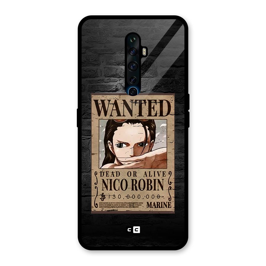 Nico Robin Wanted Glass Back Case for Oppo Reno2 F