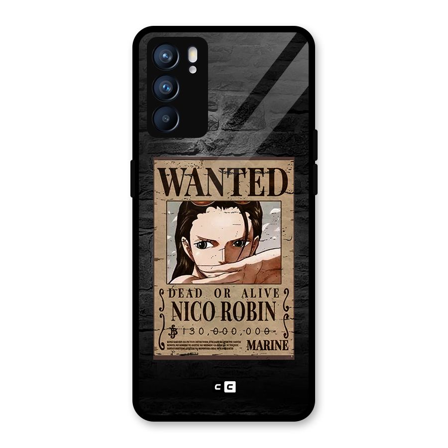 Nico Robin Wanted Glass Back Case for Oppo Reno6 5G