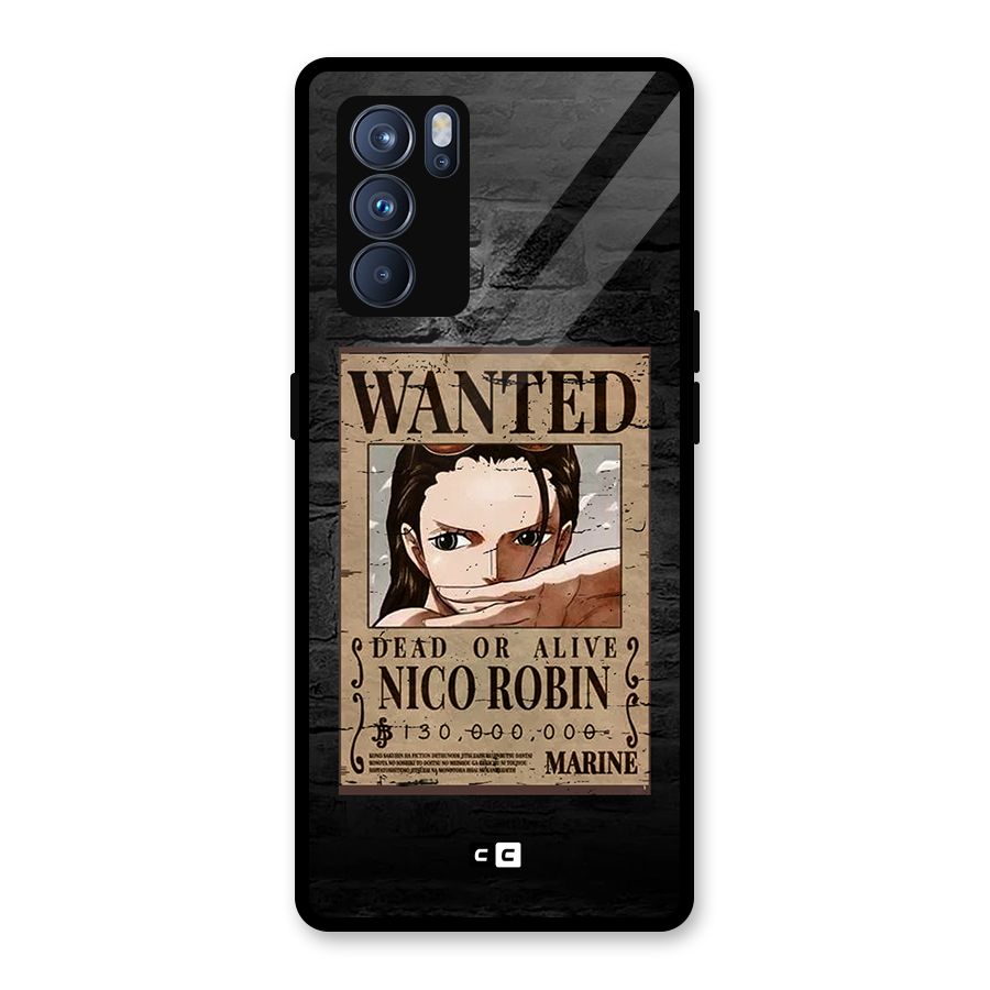 Nico Robin Wanted Glass Back Case for Oppo Reno6 Pro 5G