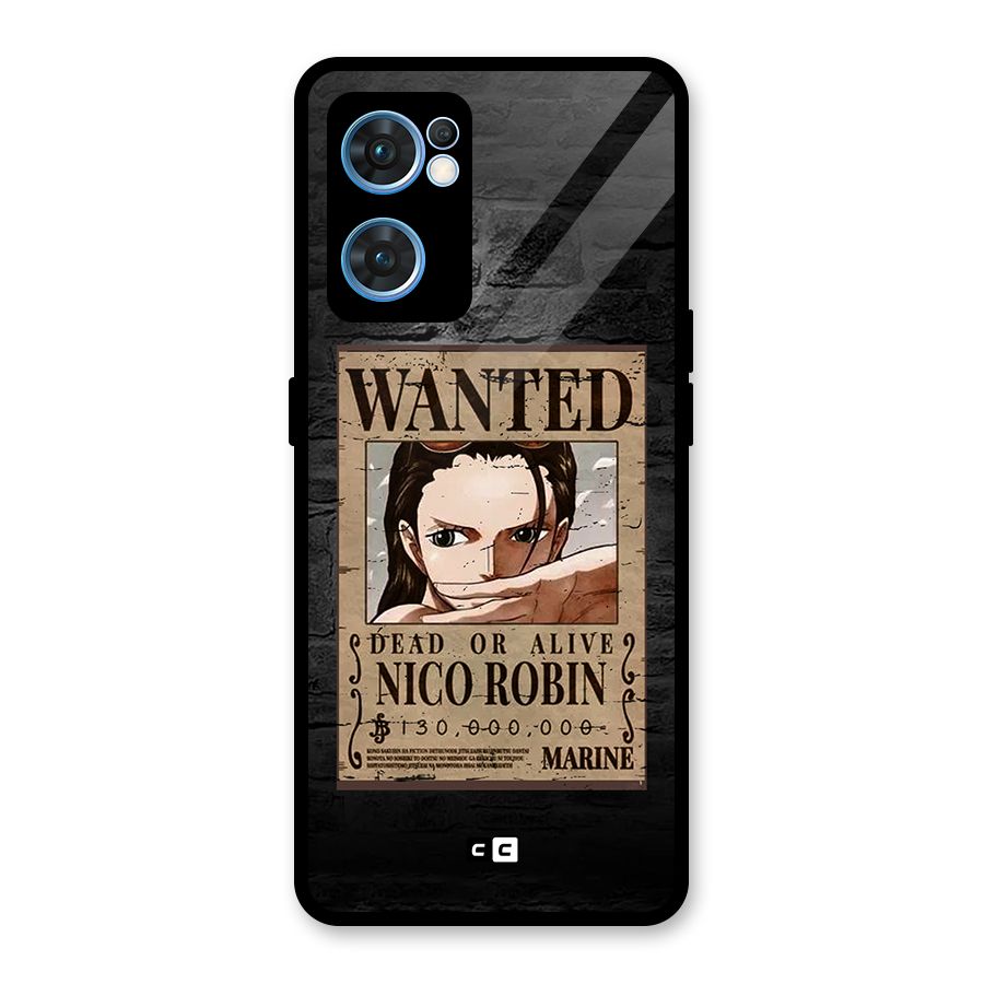 Nico Robin Wanted Glass Back Case for Oppo Reno7 5G