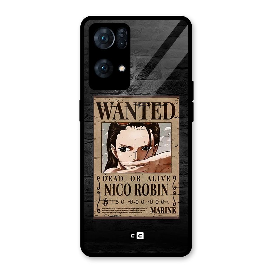 Nico Robin Wanted Glass Back Case for Oppo Reno7 Pro 5G