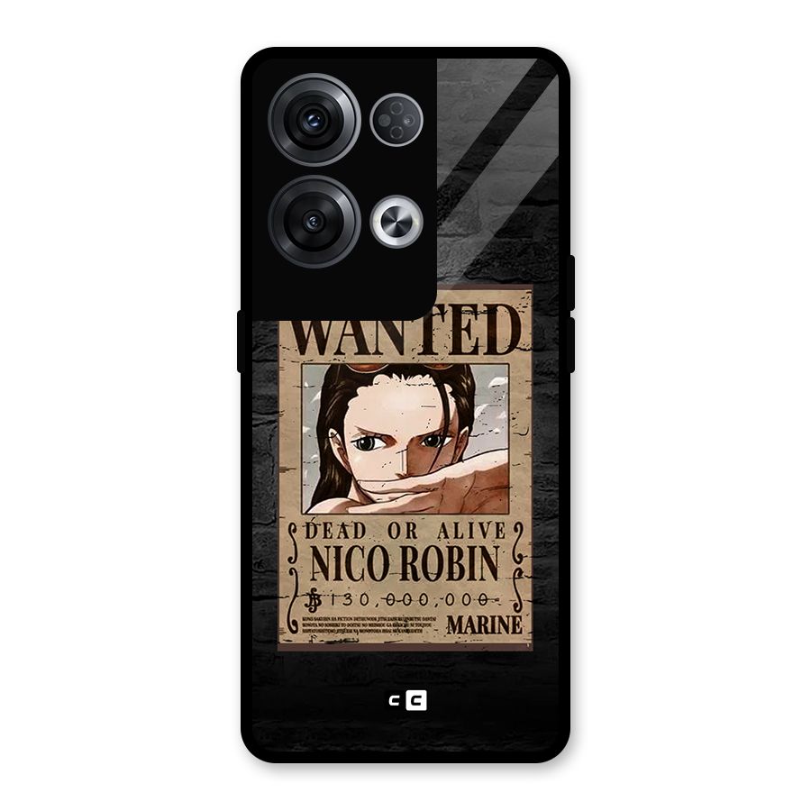 Nico Robin Wanted Glass Back Case for Oppo Reno8 Pro 5G
