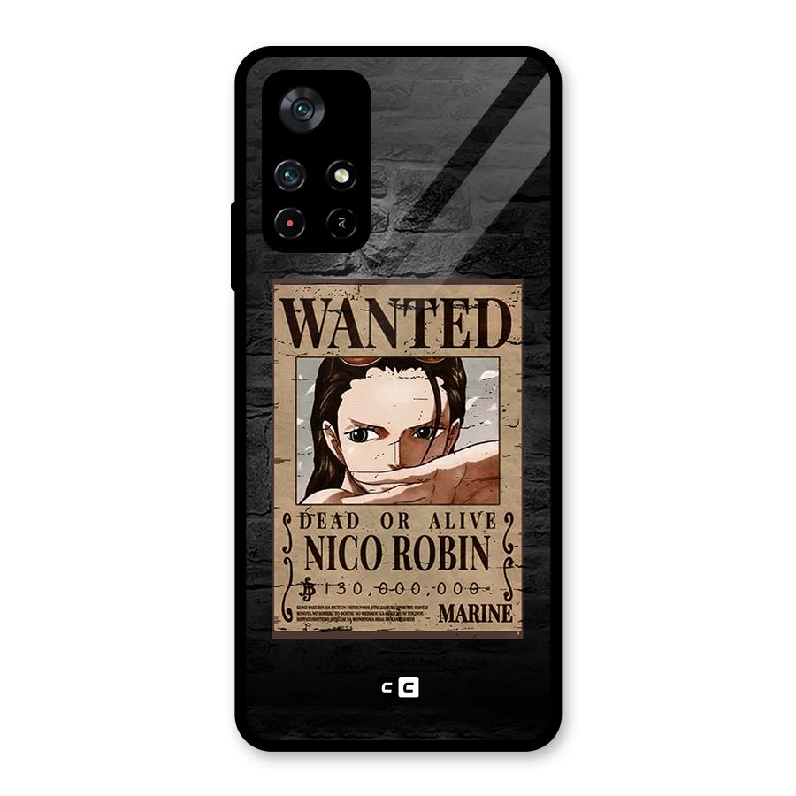 Nico Robin Wanted Glass Back Case for Poco M4 Pro 5G