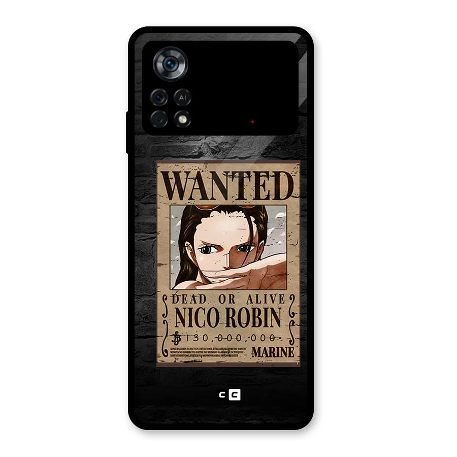 Nico Robin Wanted Glass Back Case for Poco X4 Pro 5G