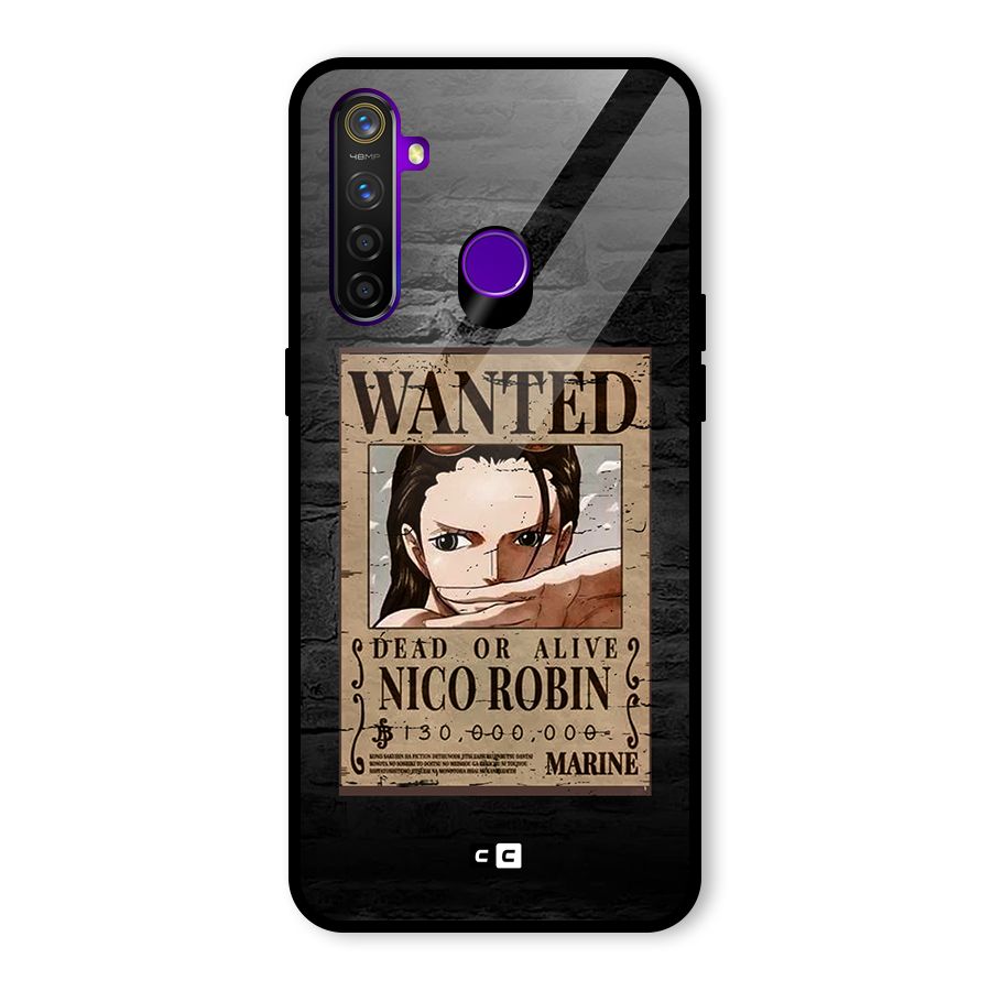 Nico Robin Wanted Glass Back Case for Realme 5 Pro