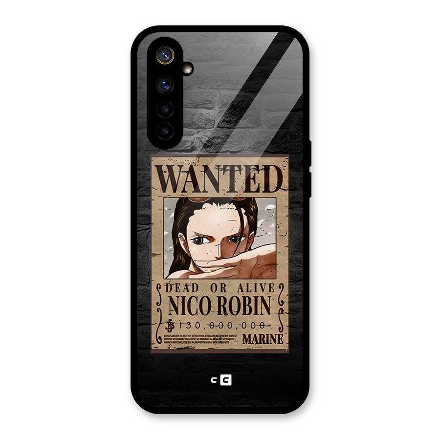 Nico Robin Wanted Glass Back Case for Realme 6