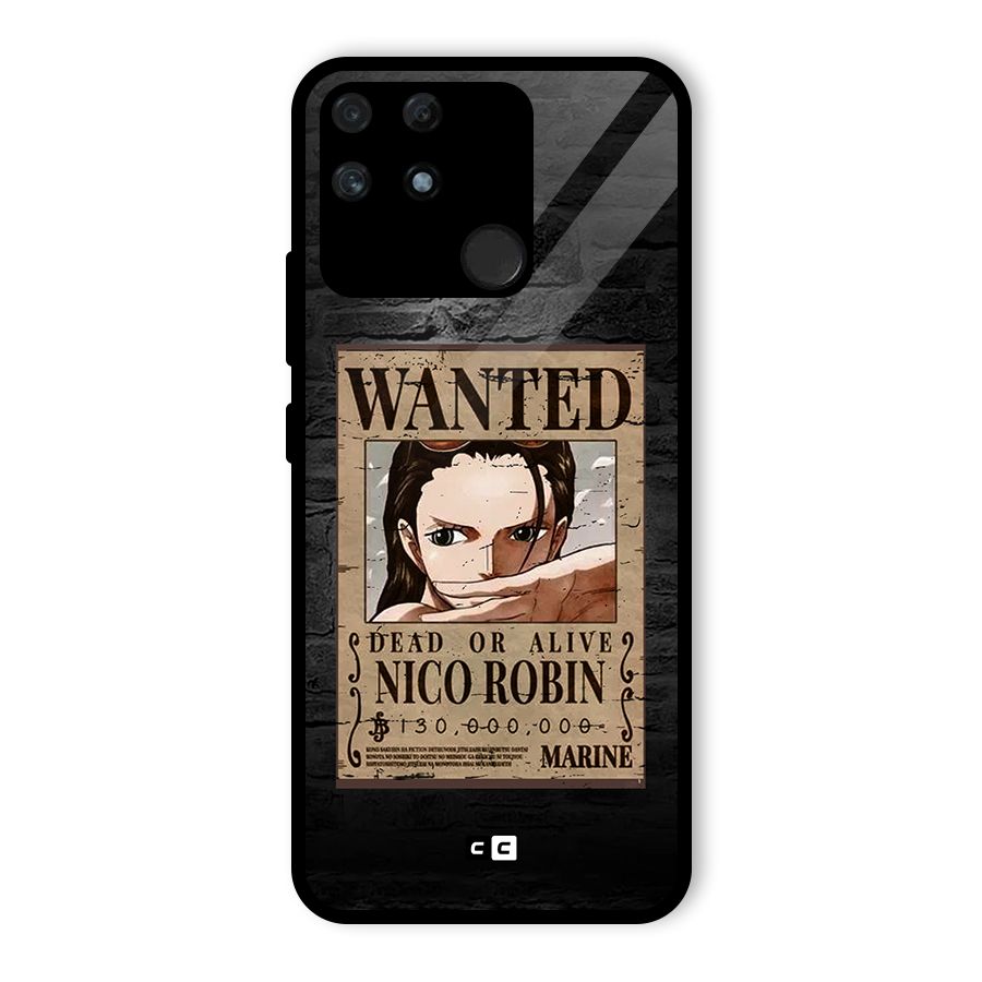 Nico Robin Wanted Glass Back Case for Realme Narzo 50A