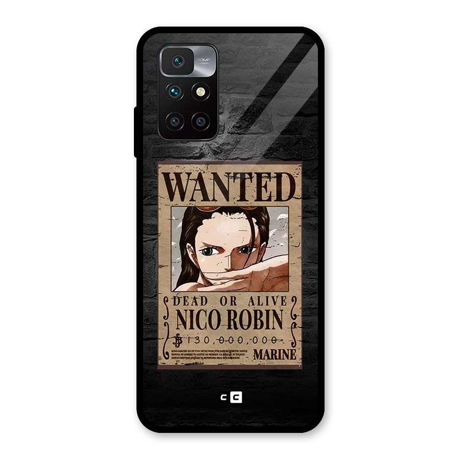 Nico Robin Wanted Glass Back Case for Redmi 10 Prime