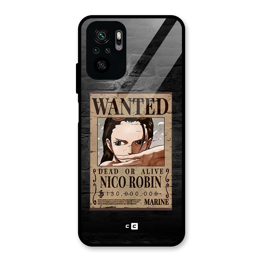 Nico Robin Wanted Glass Back Case for Redmi Note 10S