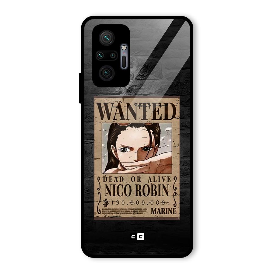 Nico Robin Wanted Glass Back Case for Redmi Note 10 Pro