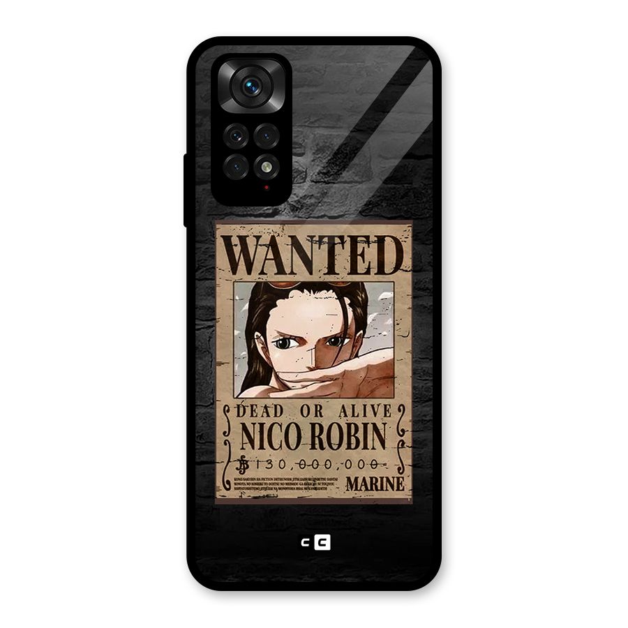 Nico Robin Wanted Glass Back Case for Redmi Note 11