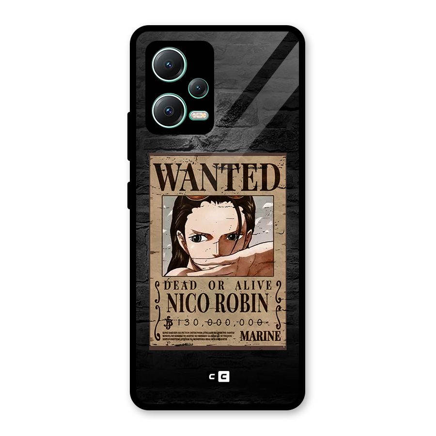 Nico Robin Wanted Glass Back Case for Redmi Note 12 5G