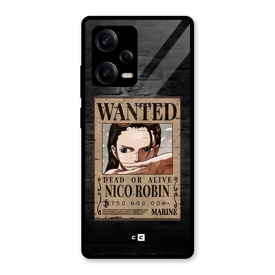 Nico Robin Wanted Glass Back Case for Redmi Note 12 Pro