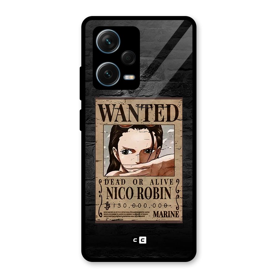 Nico Robin Wanted Glass Back Case for Redmi Note 12 Pro Plus 5G