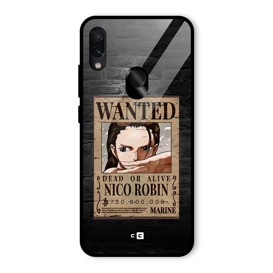 Nico Robin Wanted Glass Back Case for Redmi Note 7 Pro