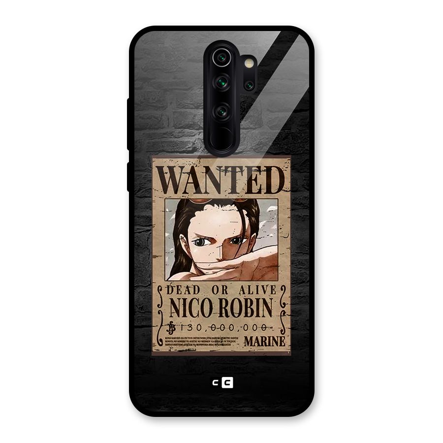 Nico Robin Wanted Glass Back Case for Redmi Note 8 Pro