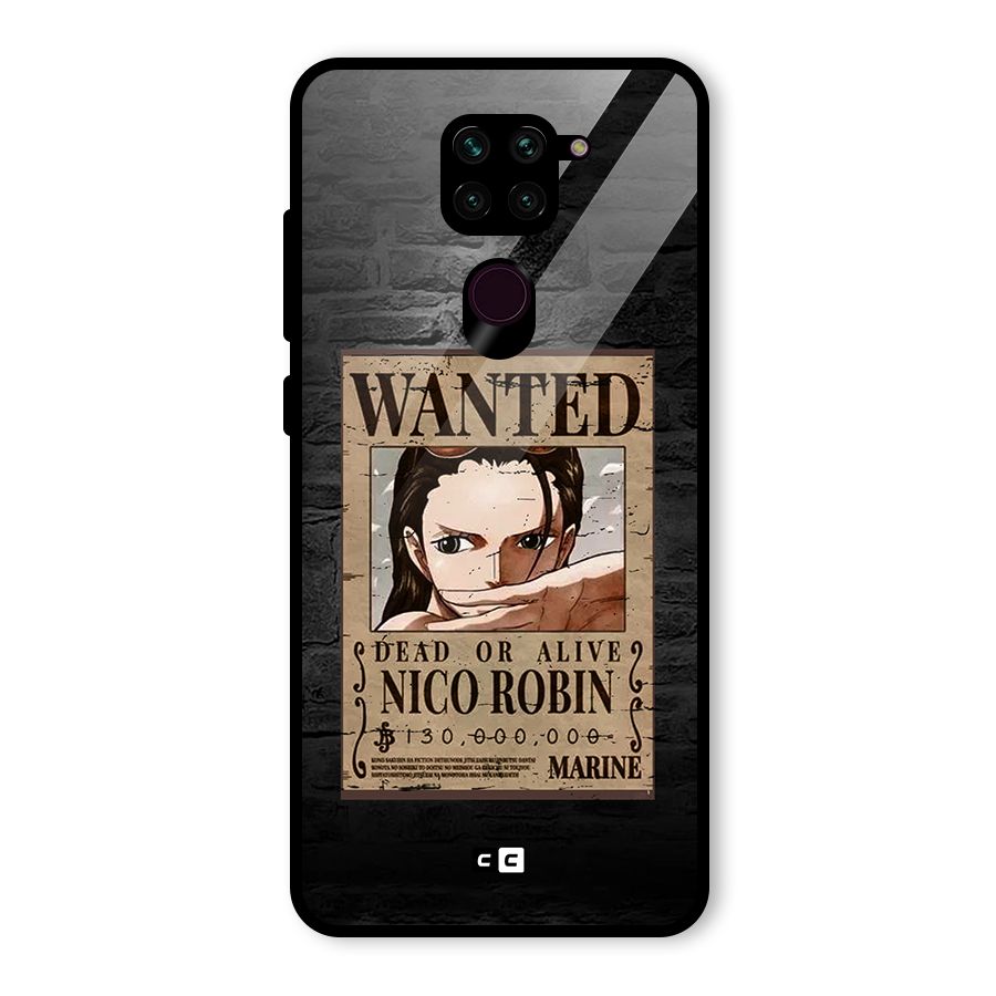Nico Robin Wanted Glass Back Case for Redmi Note 9
