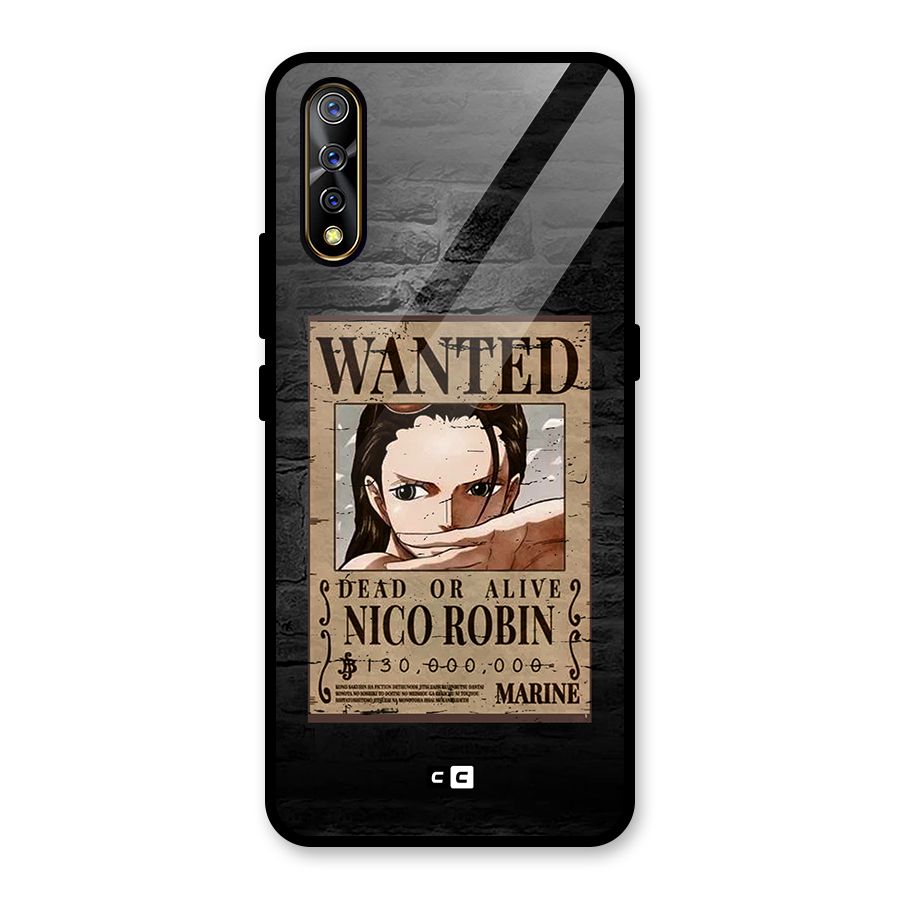 Nico Robin Wanted Glass Back Case for Vivo S1
