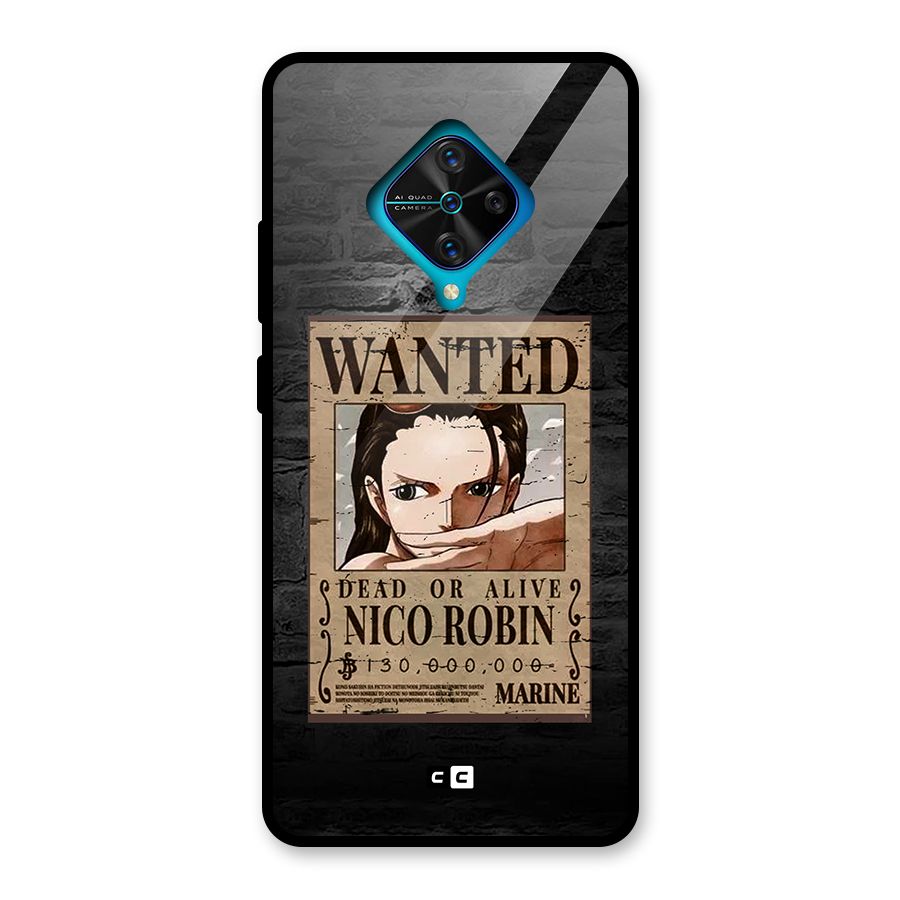 Nico Robin Wanted Glass Back Case for Vivo S1 Pro