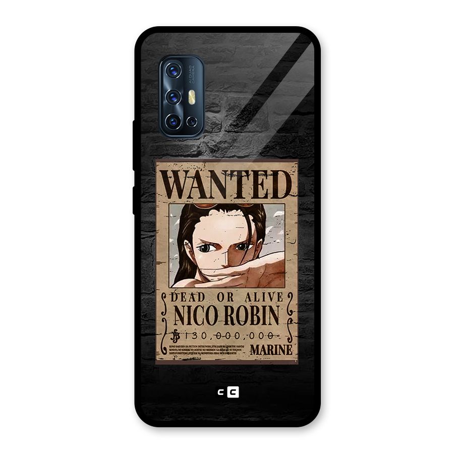 Nico Robin Wanted Glass Back Case for Vivo V17
