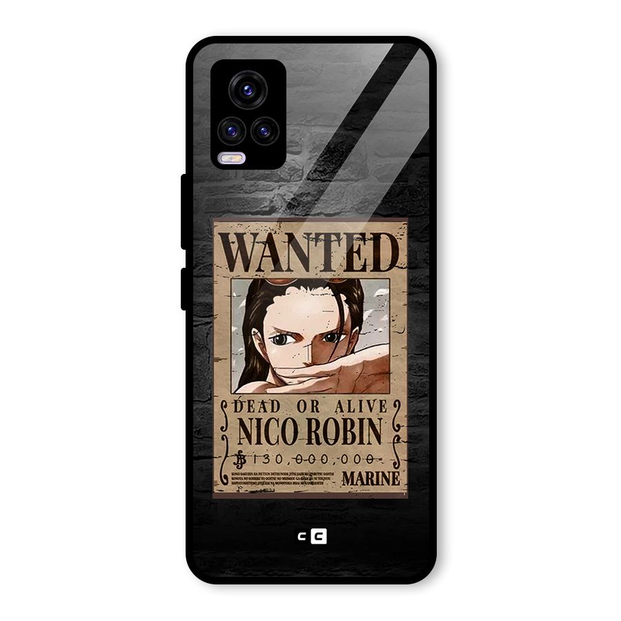 Nico Robin Wanted Glass Back Case for Vivo V20