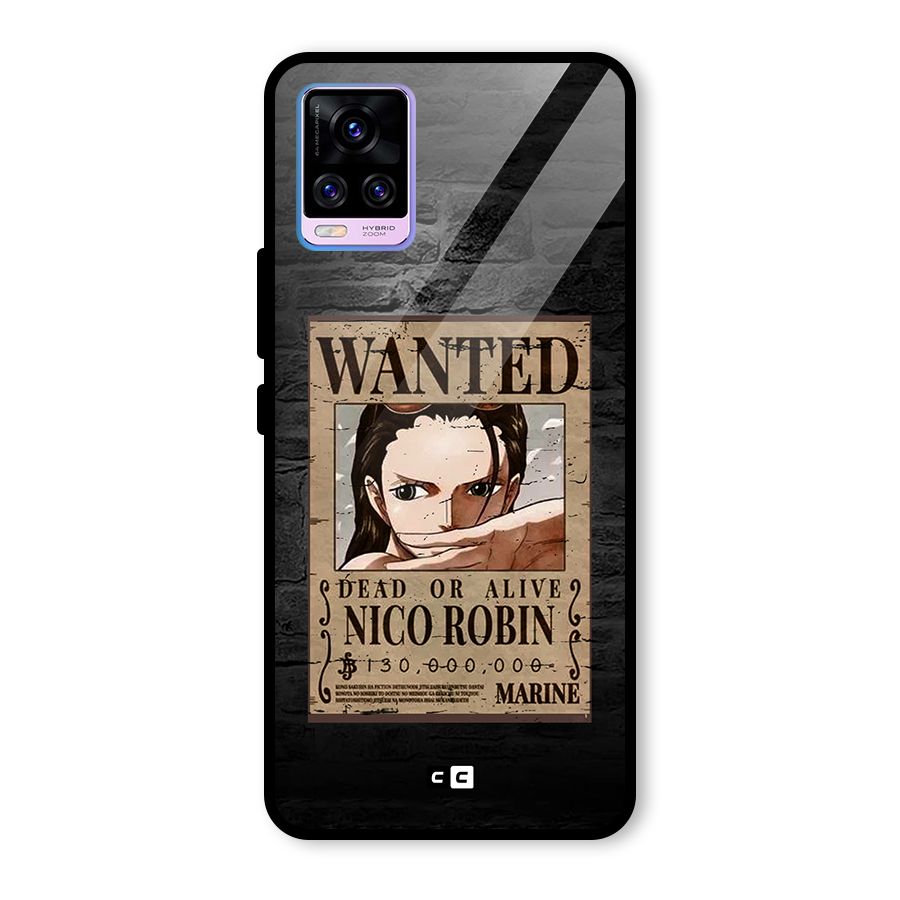 Nico Robin Wanted Glass Back Case for Vivo V20 Pro