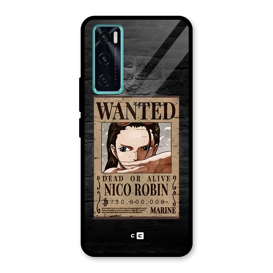 Nico Robin Wanted Glass Back Case for Vivo V20 SE