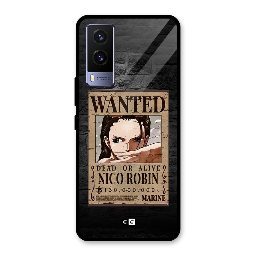Nico Robin Wanted Glass Back Case for Vivo V21e 5G