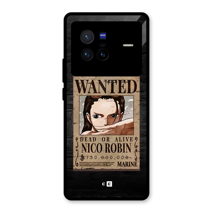 Nico Robin Wanted Glass Back Case for Vivo X80
