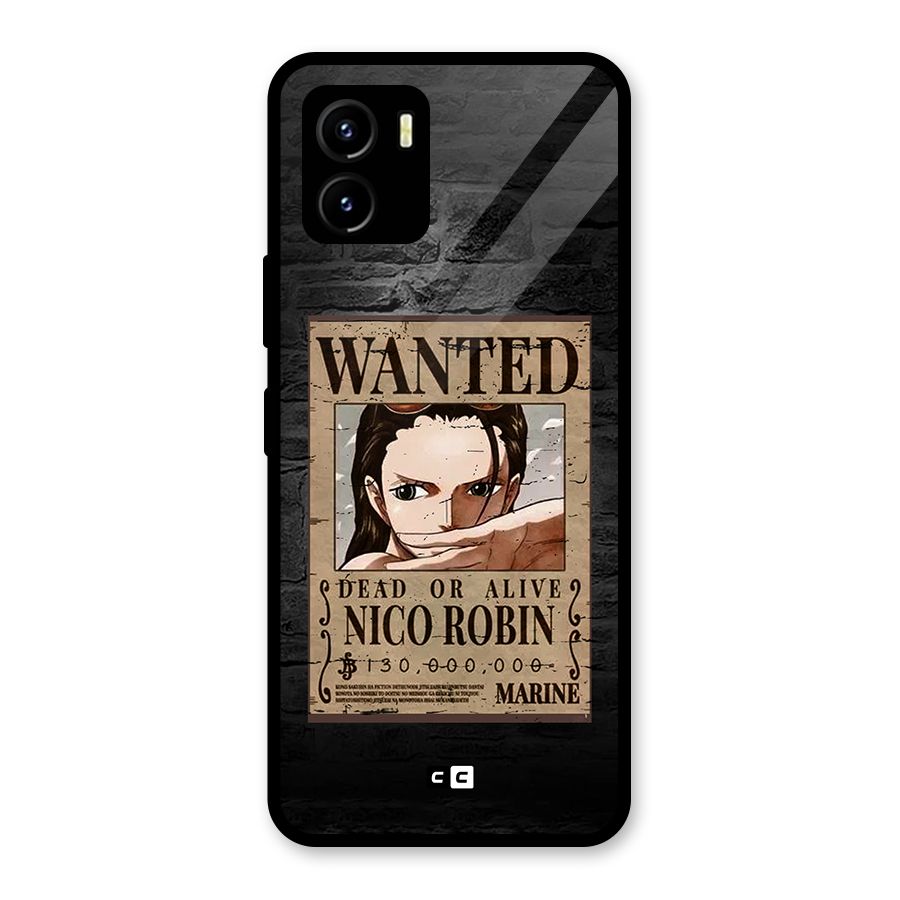 Nico Robin Wanted Glass Back Case for Vivo Y15s