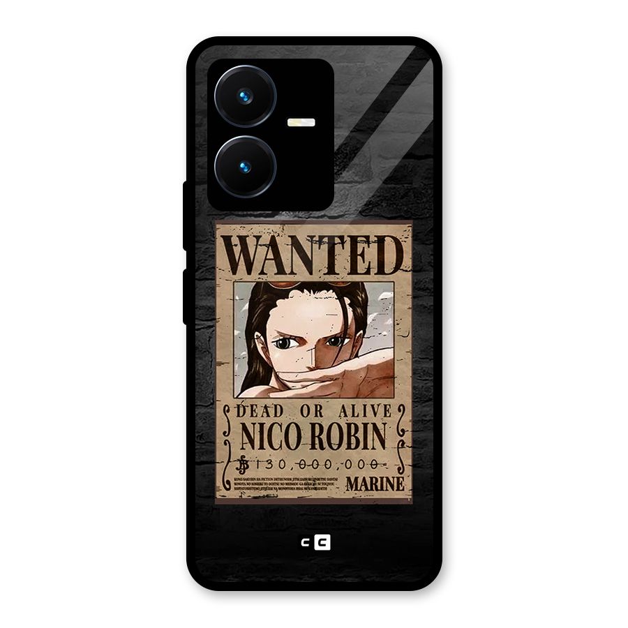 Nico Robin Wanted Glass Back Case for Vivo Y22