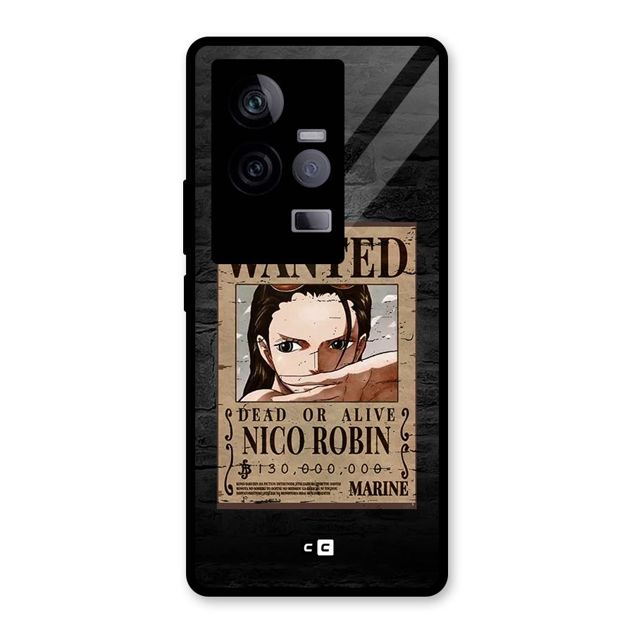 Nico Robin Wanted Glass Back Case for Vivo iQOO 11 5G