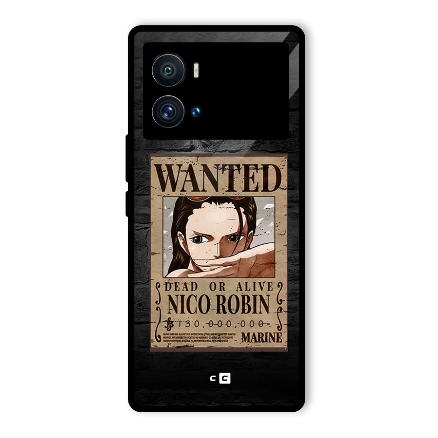 Nico Robin Wanted Glass Back Case for Vivo iQOO 9 Pro