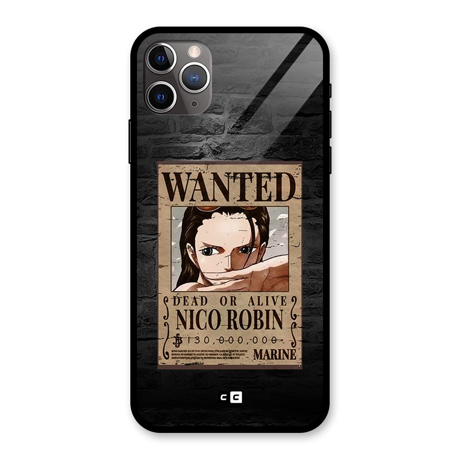 Nico Robin Wanted Glass Back Case for iPhone 11 Pro Max