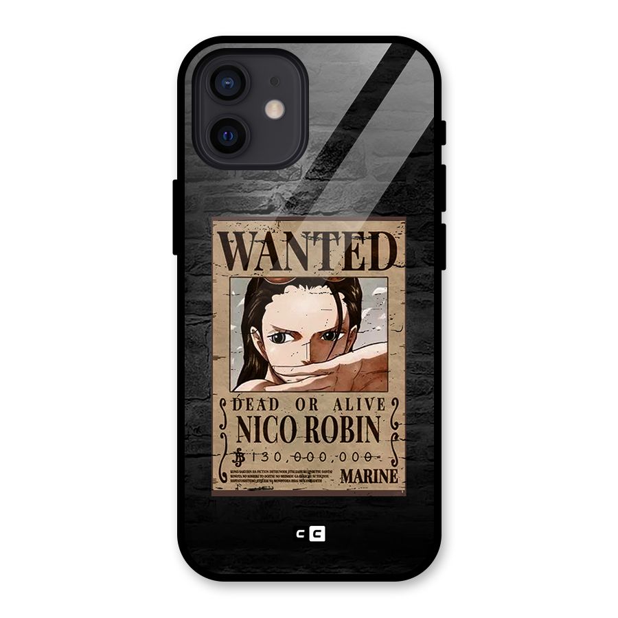 Nico Robin Wanted Glass Back Case for iPhone 12