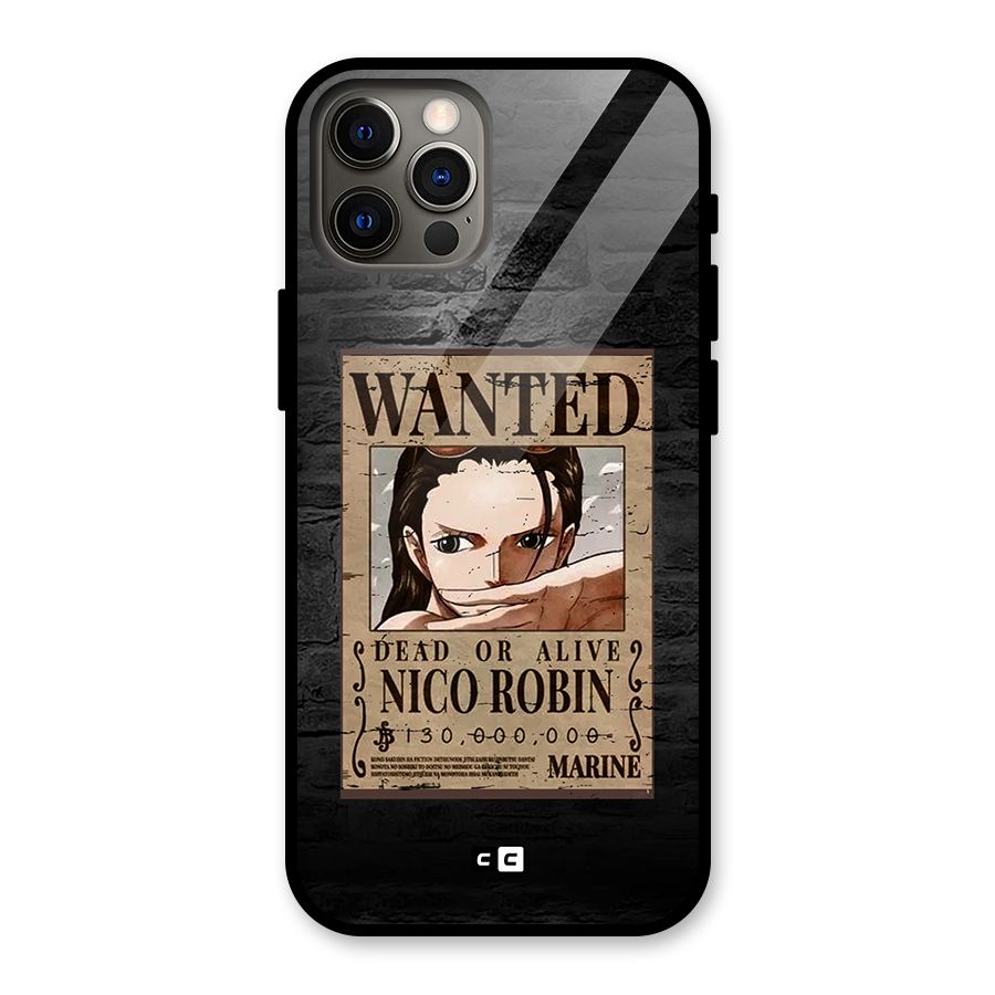 Nico Robin Wanted Glass Back Case for iPhone 12 Pro