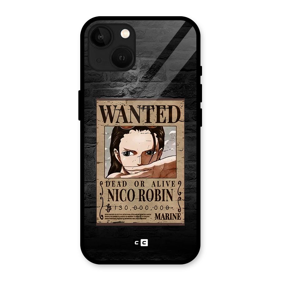 Nico Robin Wanted Glass Back Case for iPhone 13
