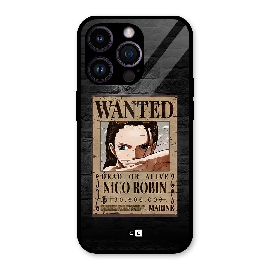 Nico Robin Wanted Glass Back Case for iPhone 14 Pro