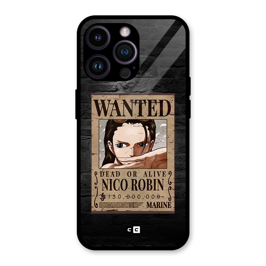Nico Robin Wanted Glass Back Case for iPhone 14 Pro Max