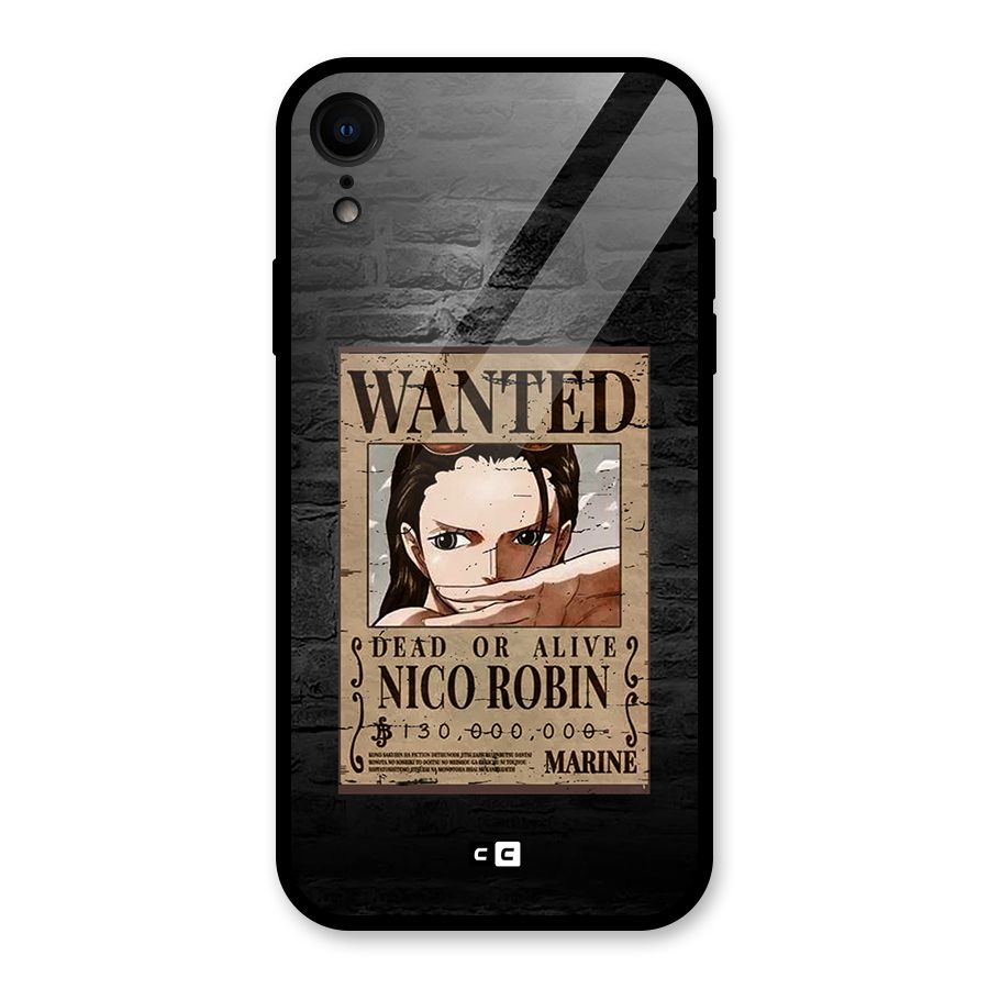 Nico Robin Wanted Glass Back Case for iPhone XR
