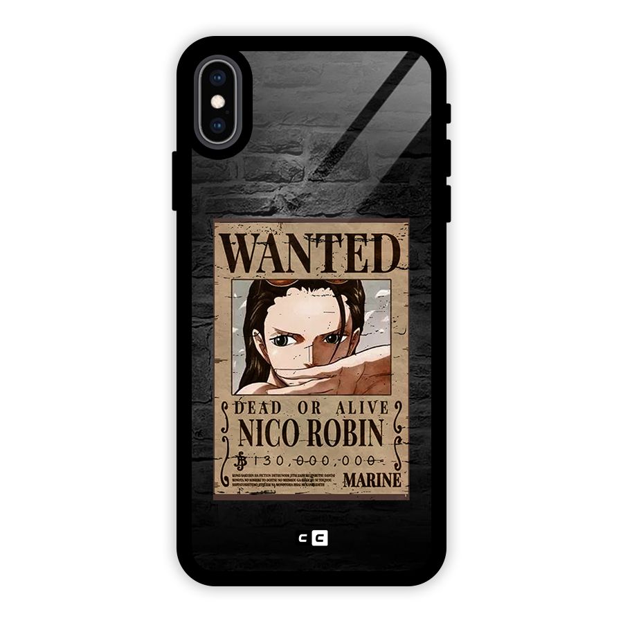 Nico Robin Wanted Glass Back Case for iPhone XS Max